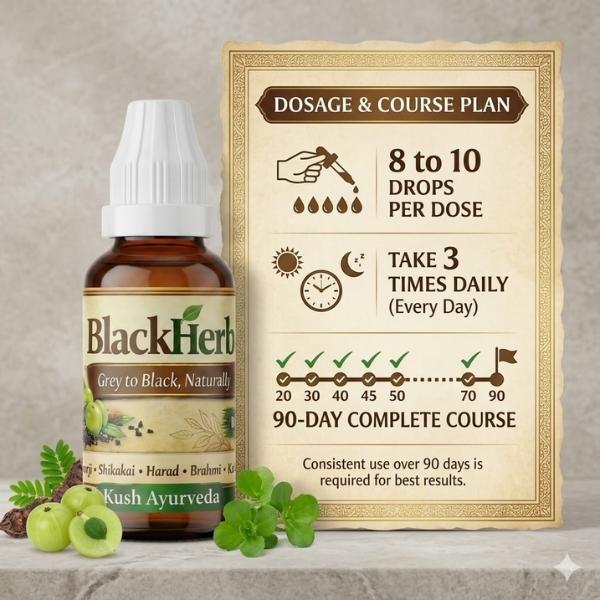 BlackHerb Grey To Black Herbal Hair Care Drop